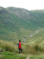 cumbria Way - descending langstrath