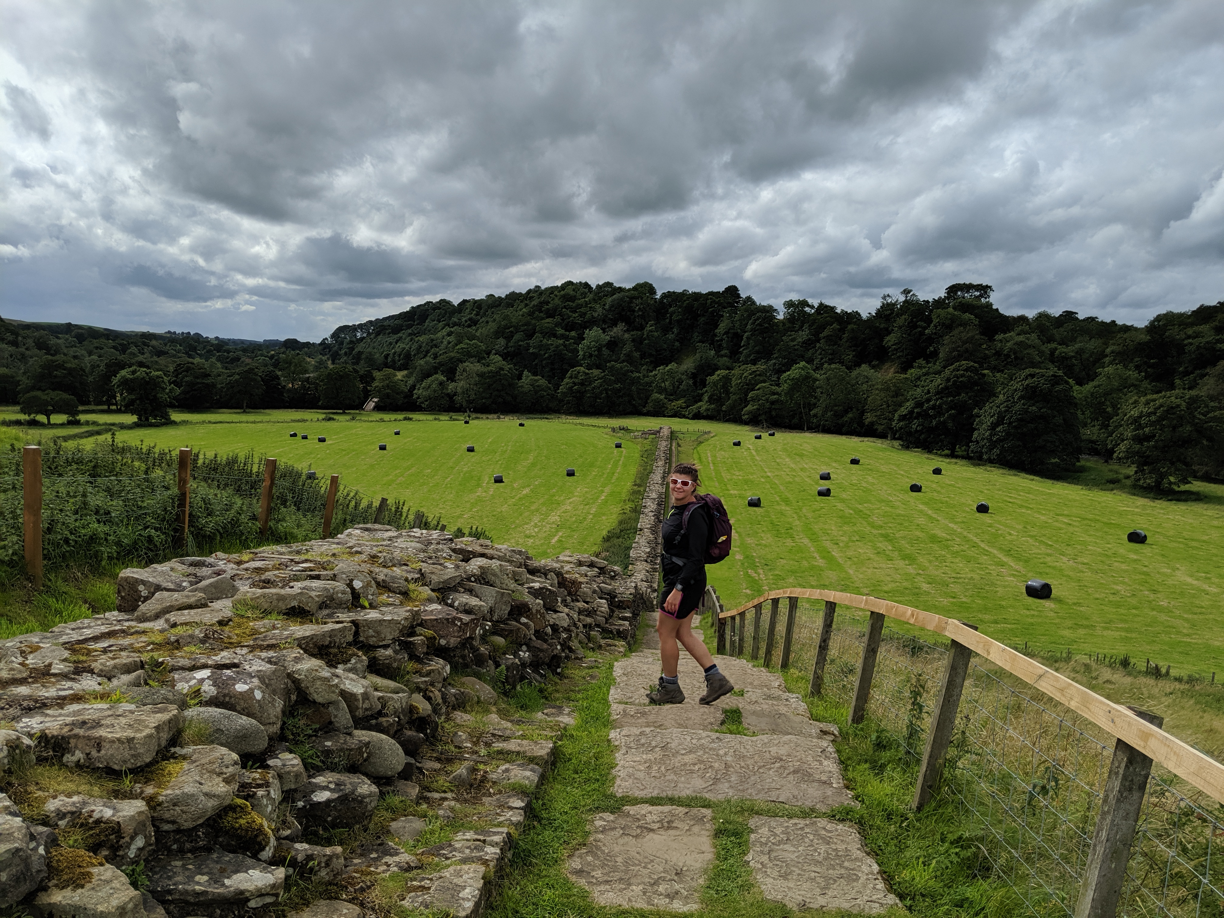 Charlotte on Hadrian's Wall