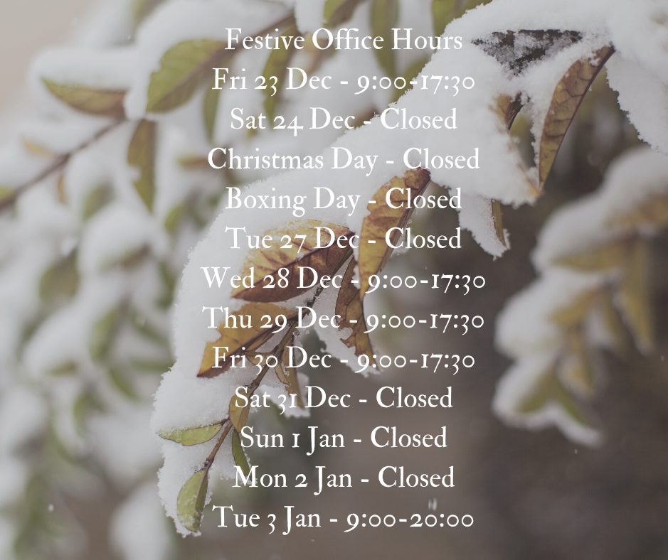Festive Office Hours | Mickledore Travel
