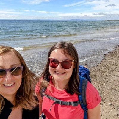 Two walkers on the Fife Coastal Path