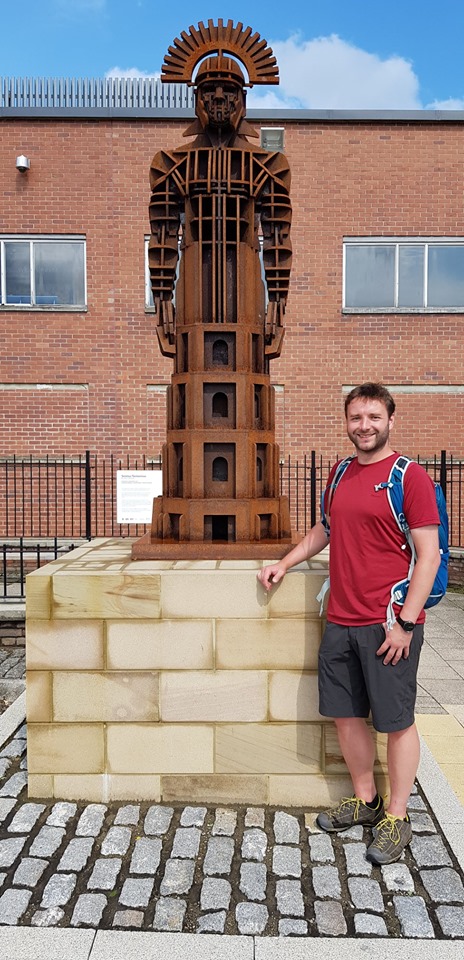 James on Hadrian's Wall Day 6 Newburn to Wallsend