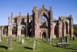 Melrose Abbey on the Borders Abbey Way