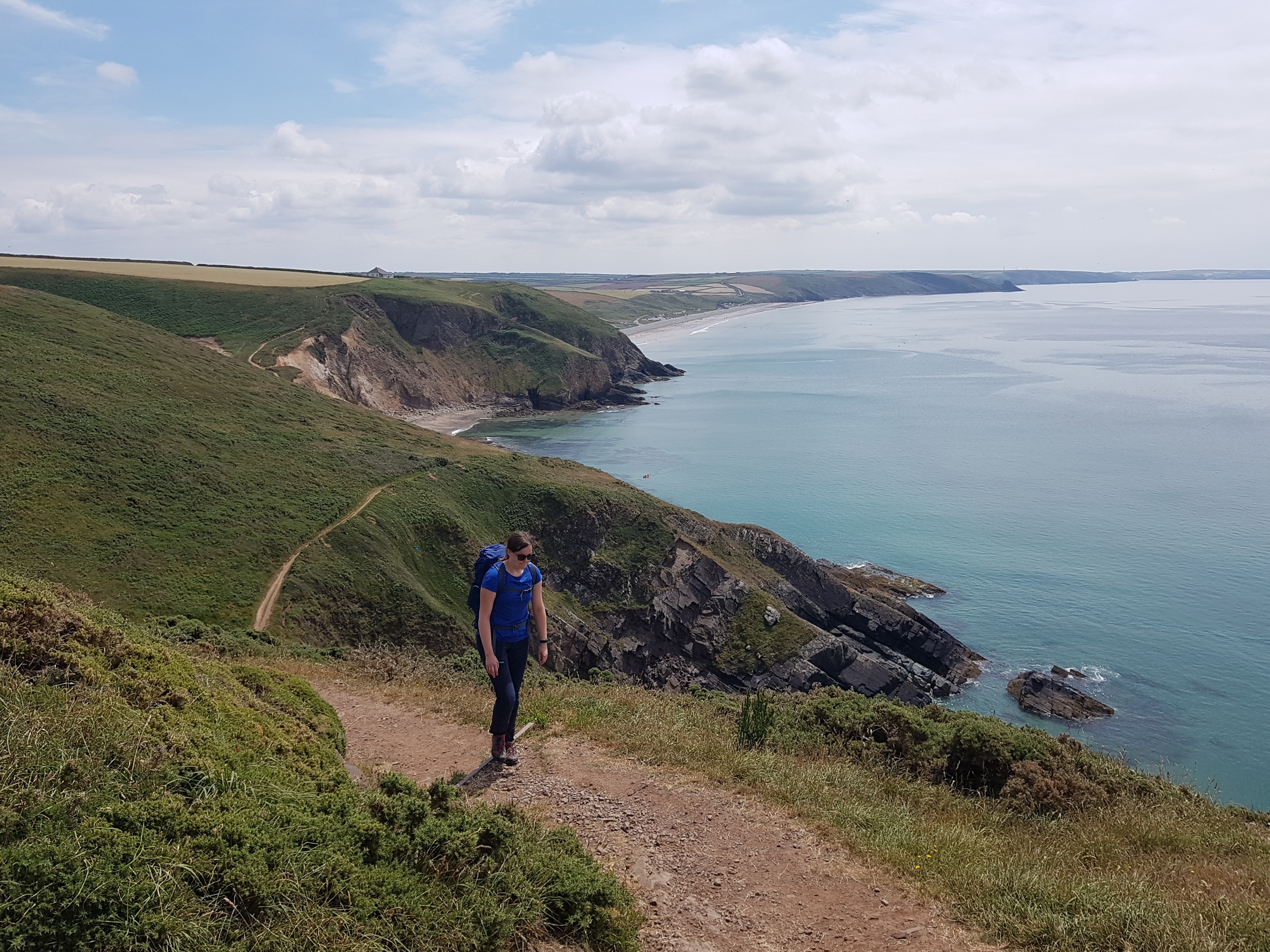 Monika on the Pembrokeshire Coast Path