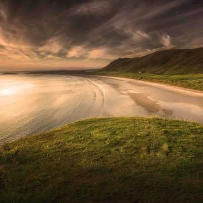 Sunset at Rhossili Bay
