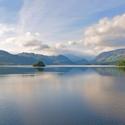 View of Derwent Water toward Borrowdale from Friars Crag