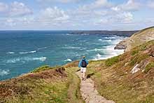 Walking on the Cornwall Coast Path