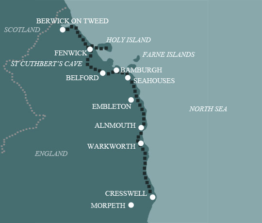 Northumberland Coast Map