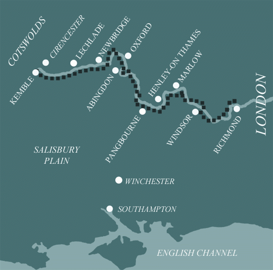 Thames Path Walk Map - Chrysa Bobinette